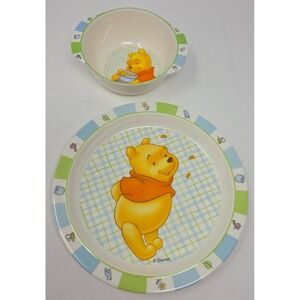 The First Years Baby Bowl & Plate Set Winnie the Pooh Multicolor Round Shape